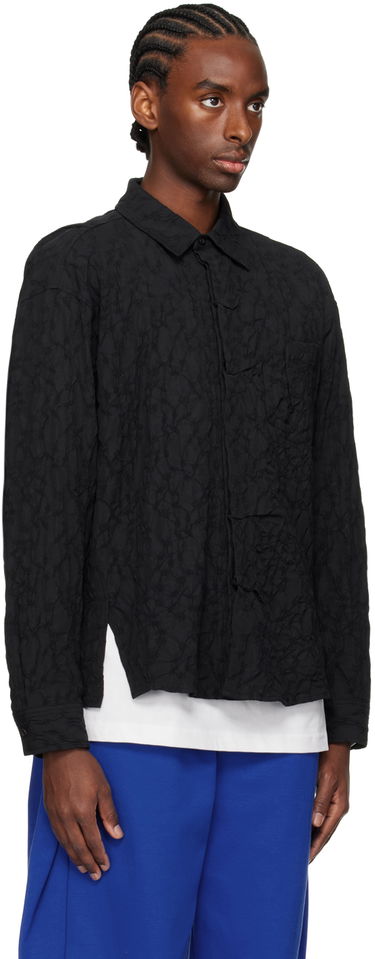 Skjorte ADER ERROR Flag Textured Shirt Sort | BN01SSSH0102BK, 4