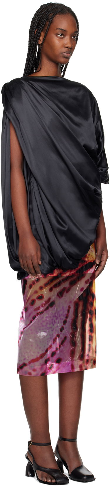 Nederdel Dries Van Noten Dries Van Noten Silk Draped Blouse Flerfarvet | 251-010738-1032, 1