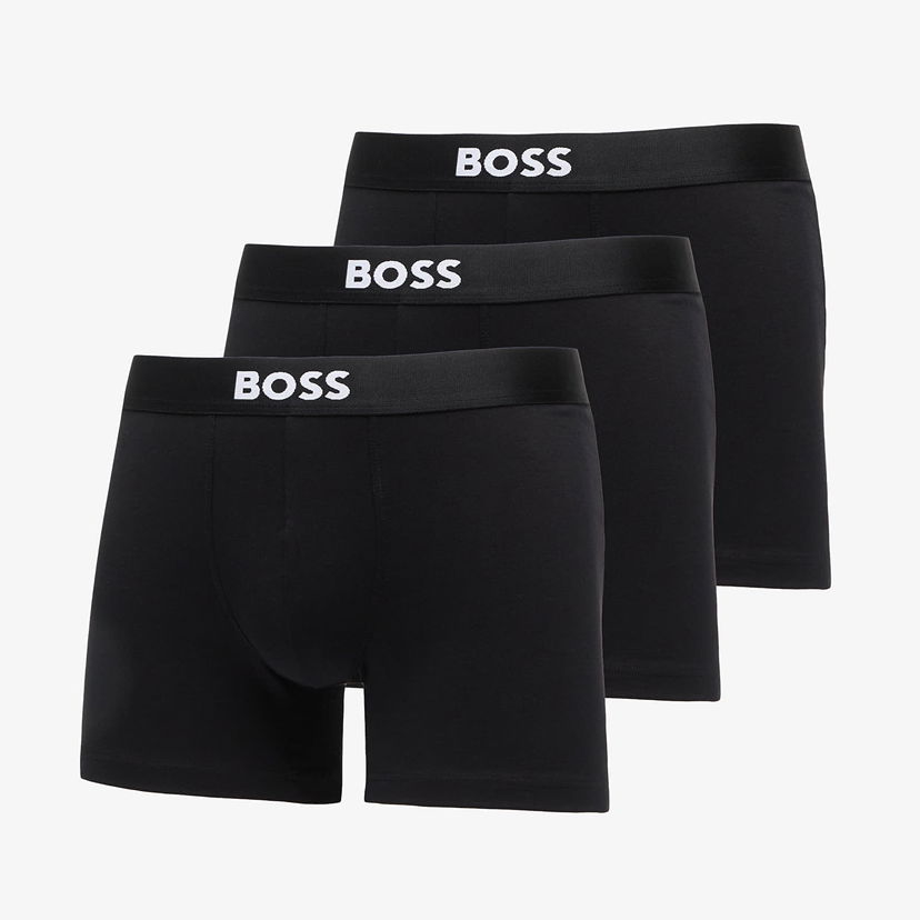 Boksere BOSS Three-Pack Stretch Cotton Boxer Briefs Boss One Sort | 50544272-001