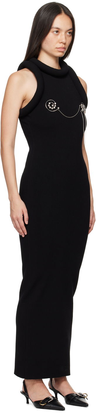 Kjole Jean Paul Gaultier Gaultier 'The Long 3D' Maxi Dress Sort | 24/30-F-RO238-M077-00, 1