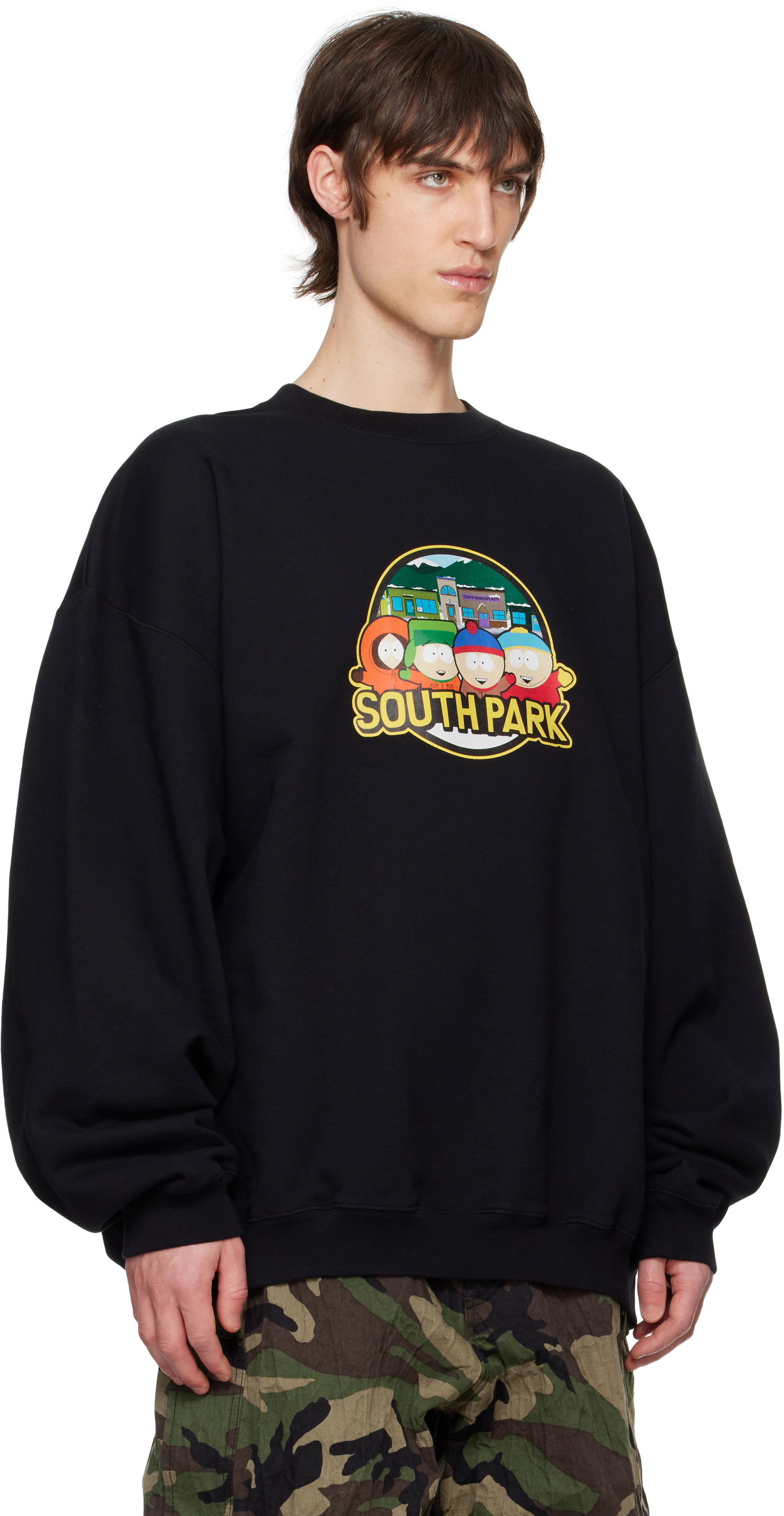 Sweatshirt VETEMENTS Vetements Runway 'South Park' Oversized Sweatshirt Sort | UA66CW610B, 1