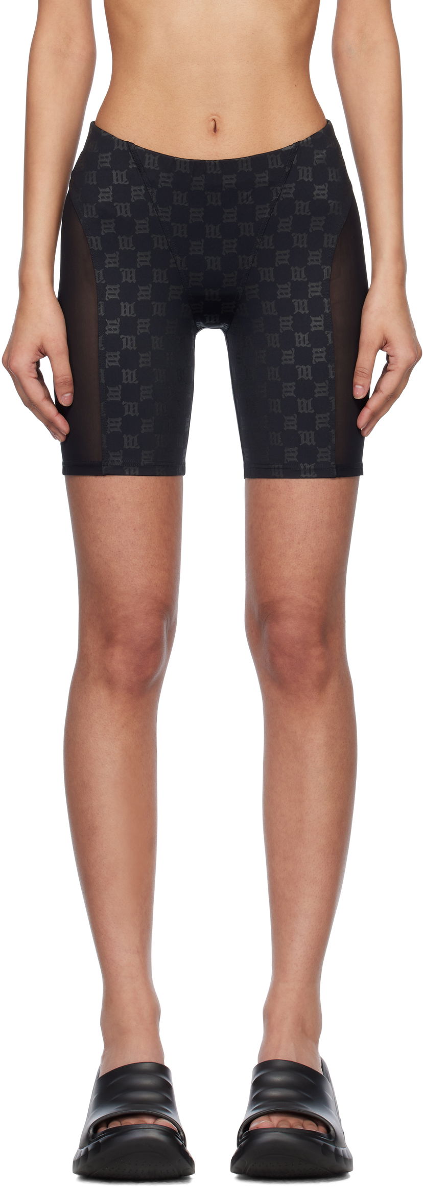 Shorts MISBHV MISBHV Monogram Mesh Panel Bike Shorts Sort | 250W355
