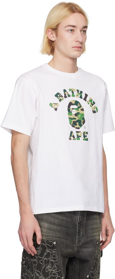 T-shirt BAPE ABC CAMO COLLEGE T-shirt Hvid | 001TEK801005MWH0, 2