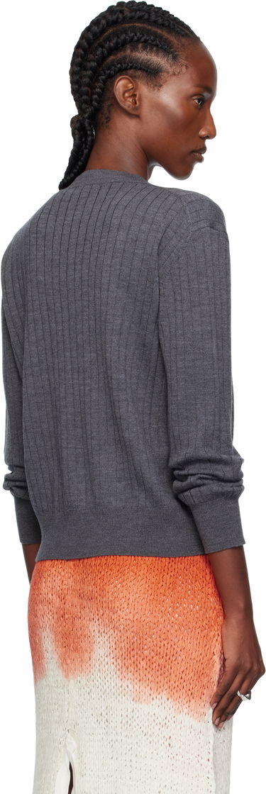 Sweater Bottega Veneta Bottega Veneta Wool Rib Knit Cardigan Grå | 835337 V5L70, 2