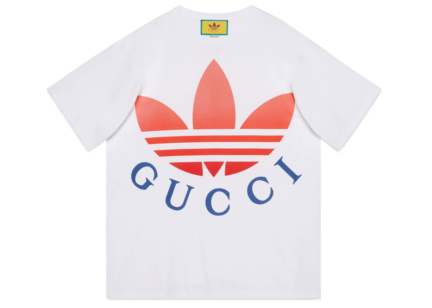 T-shirt Gucci x Adidas T-Shirt White/Red Grå | 723384 XJE2A 9280, 0