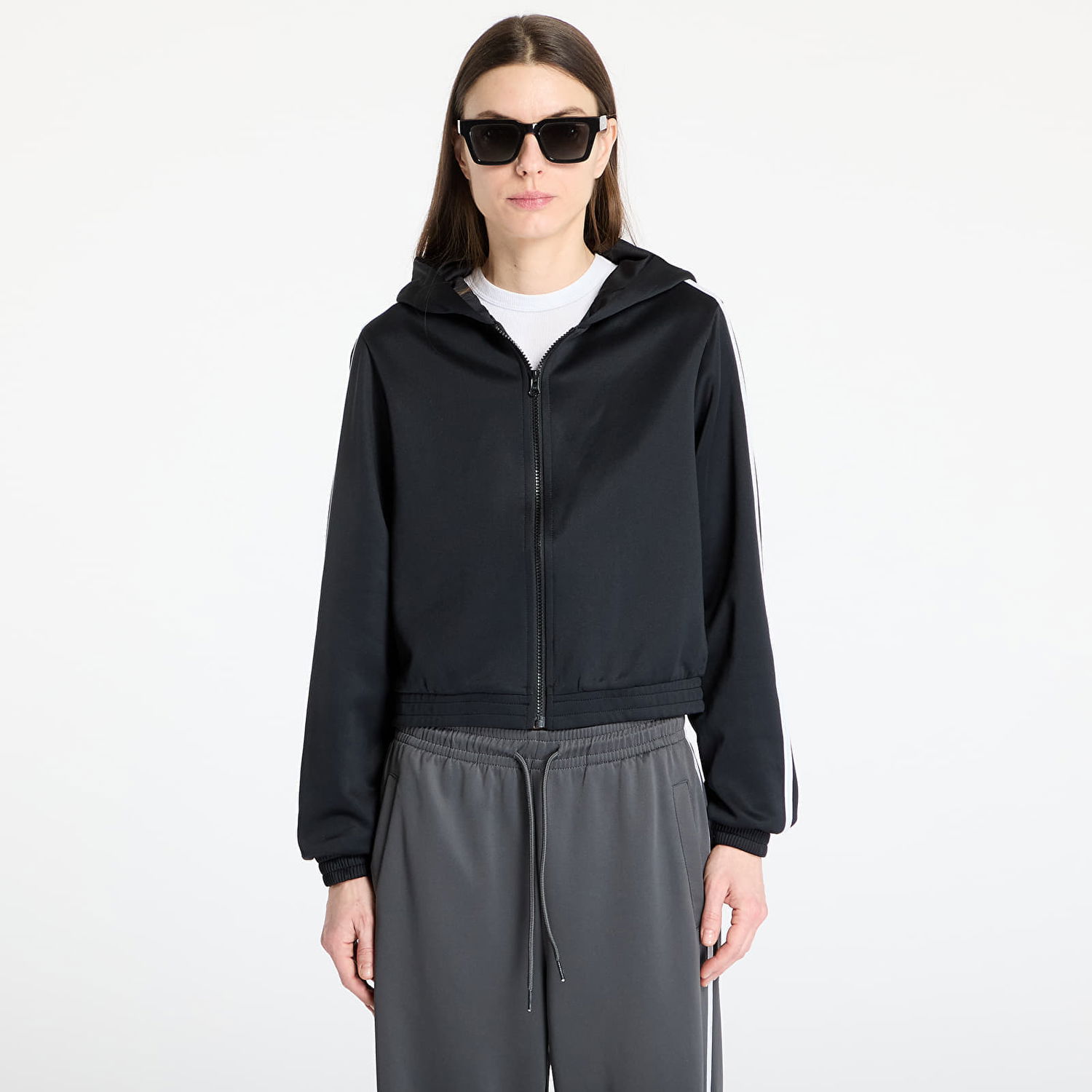 Sweatshirt Urban Classics Urban Classics Cropped Track Jacket Sort | TB7135-00007, 0
