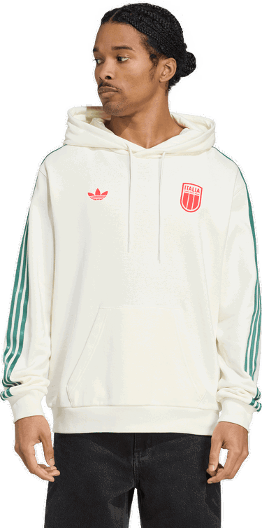 Sweatshirt adidas Performance Italy Hoodie Hvid | JW9731, 2