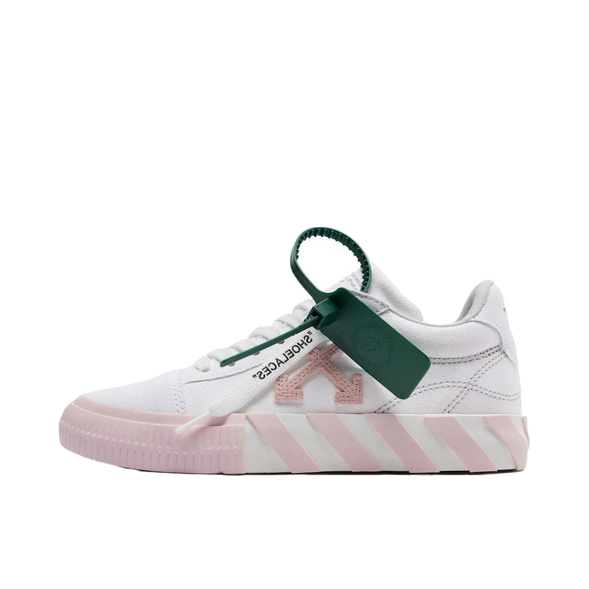 Sneakers og sko Off-White Vulcanized Canvas Low White Pink W Hvid | OWIA178S22FAB0013001