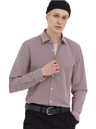 Skjorte BOSS Printed Slim-Fit Shirt Flerfarvet | 50495068