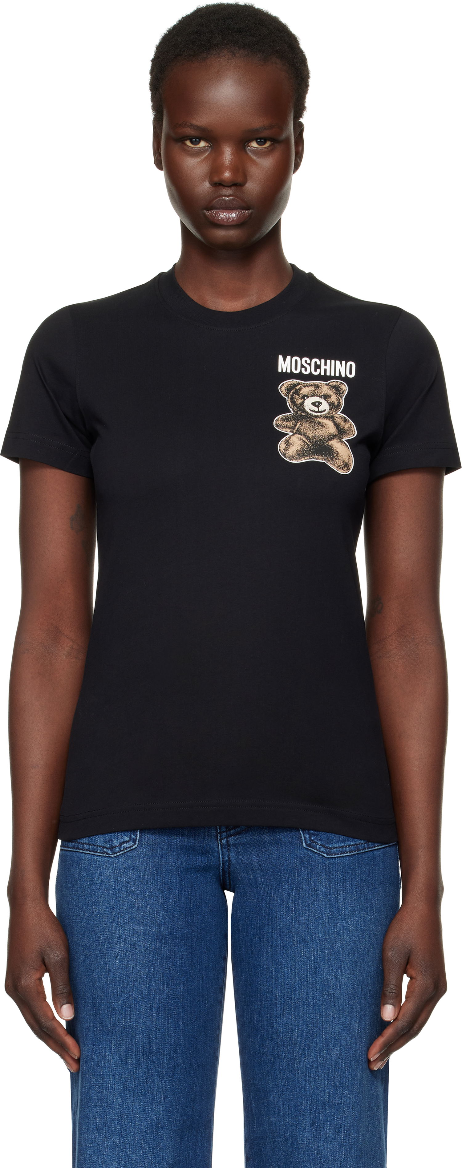 T-shirt Moschino Teddy Bear Graphic T-Shirt Sort | V070805411555, 0