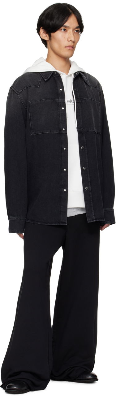 Skjorte Maison Margiela MM6 Maison Margiela Long Sleeve Denim Shirt Sort | SH0DT0031 M30011, 3