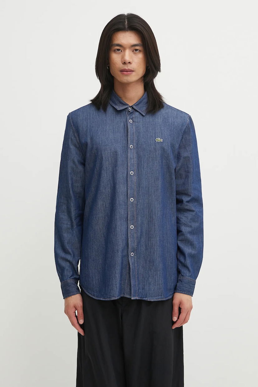 Skjorte Lacoste Lacoste Denim Shirt, Regular Fit Blå | CH9084