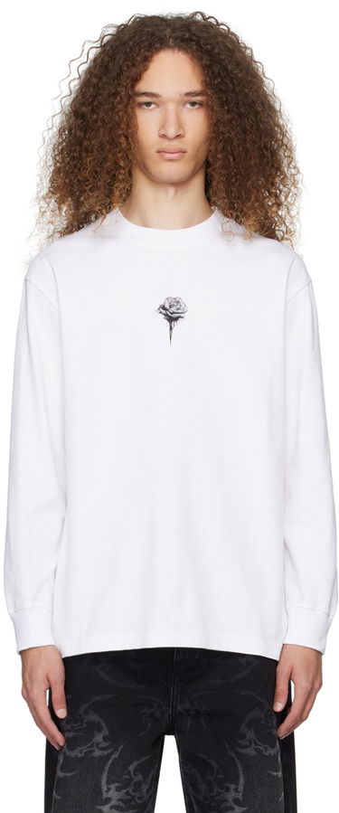 T-shirt Han Kjøbenhavn Han Kjobenhavn Rose Graphic Long Sleeve T-Shirt Hvid | M-133231, 0