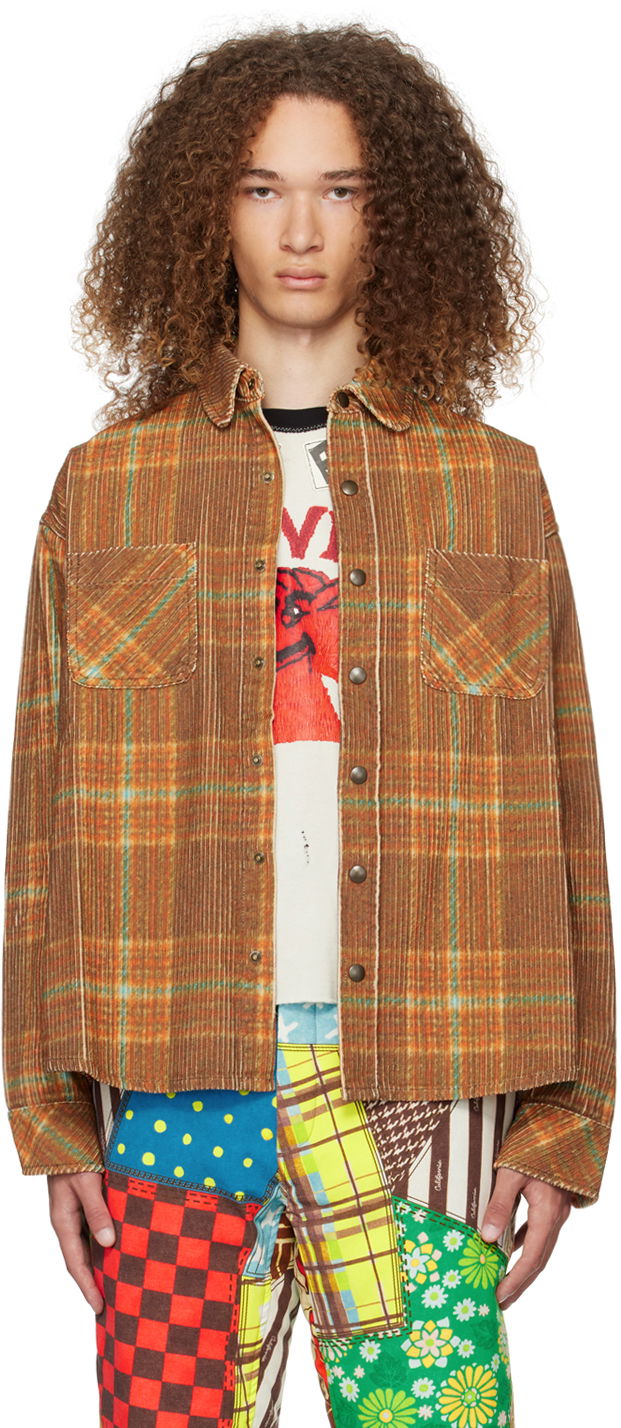 Skjorte ERL ERL Plaid Shirt Brun | ERL07B010