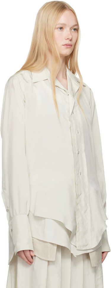 Skjorte Maison Margiela Maison Margiela Dropped Hem Shirt Hvid | S51DT0020 S76632, 1