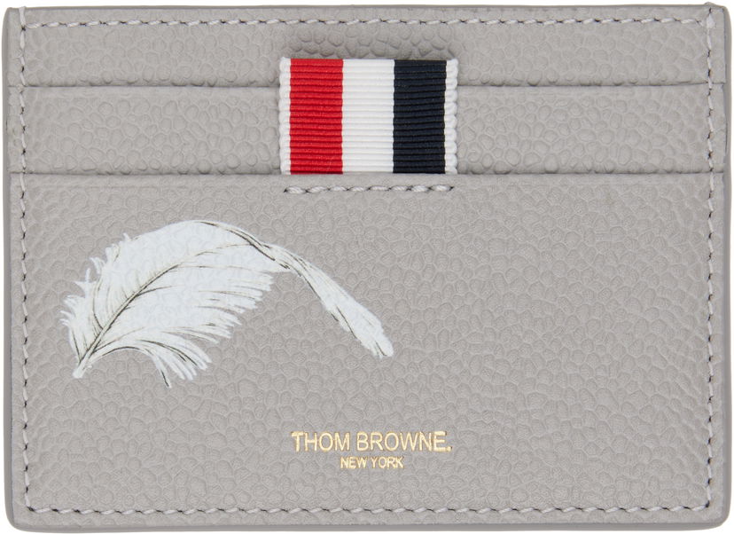 Tegnebog Thom Browne Thom Browne Single Feather Print Card Holder Grå | MAW020L-E1353