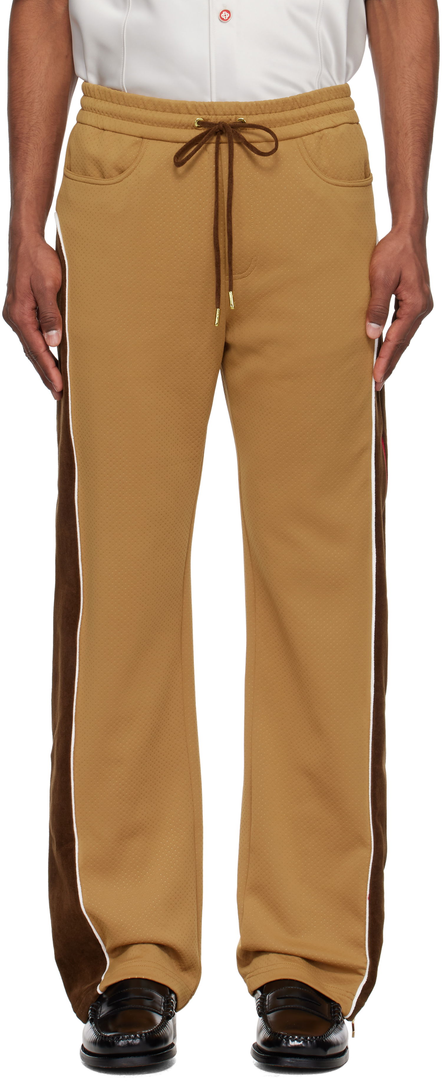 Joggingbukser Casablanca Casablanca Chenille Panelled Track Pants Brun | MS25-JTR-252-01, 0