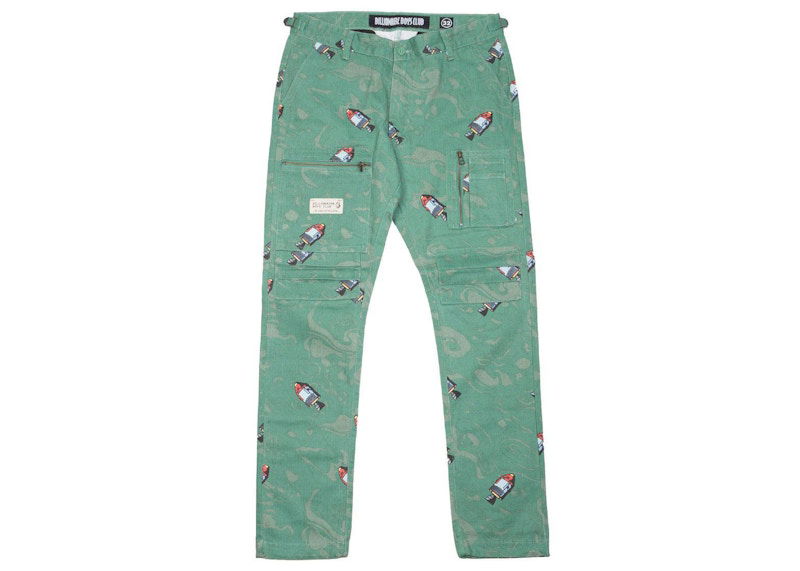Cargo bukser BILLIONAIRE BOYS CLUB Billionaire Boys Club Capsule Rocket Print Cargo Pants Grøn | 8917105GRN, 0
