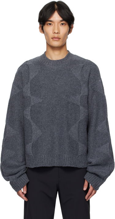Sweater HELIOT EMIL HELIOT EMIL Cropped Spiral Knit Sweater Grå | PREAW25_M_07_063_DGY05_CO, 0