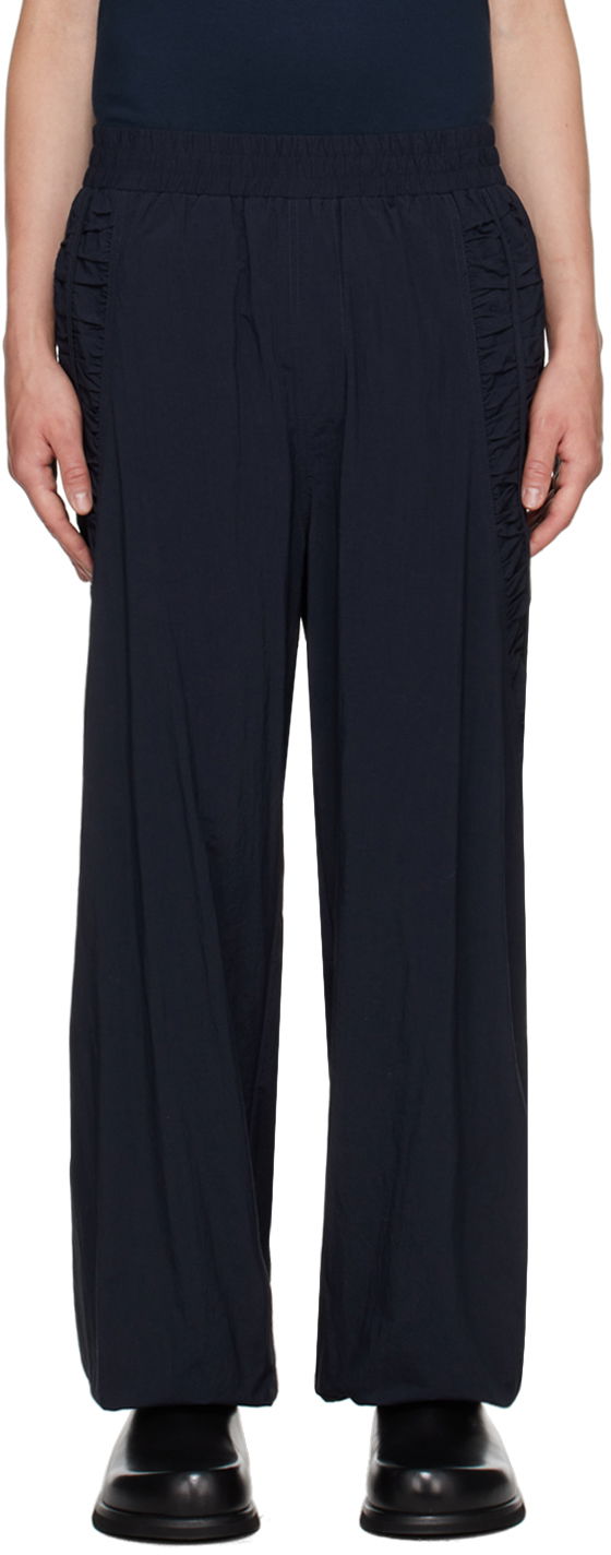 Bukser sage NATION SAGE NATION Fossil Track Pants Mørkeblå | S054 FOSSIL TROUSER