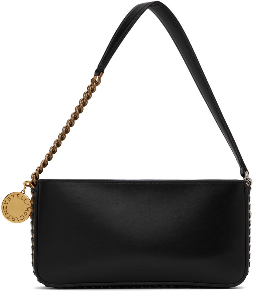 Håndtaske Stella McCartney Frayme Baguette Shoulder Bag Sort | 7B0116W8839