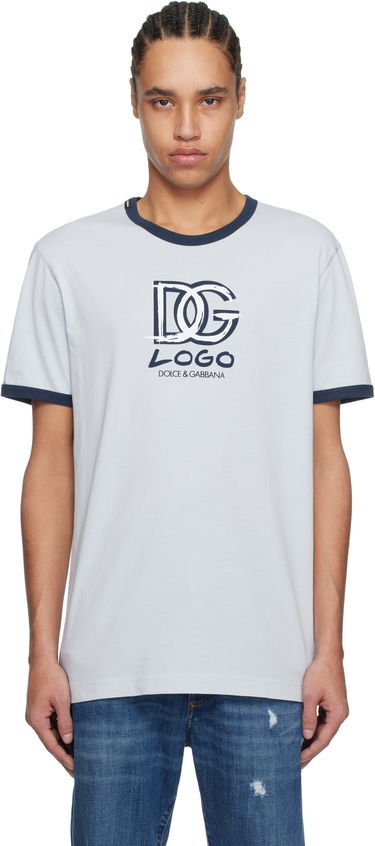 T-shirt Dolce & Gabbana Dolce & Gabbana DG Logo T-Shirt Blå | G8PV1TG7O4X, 0