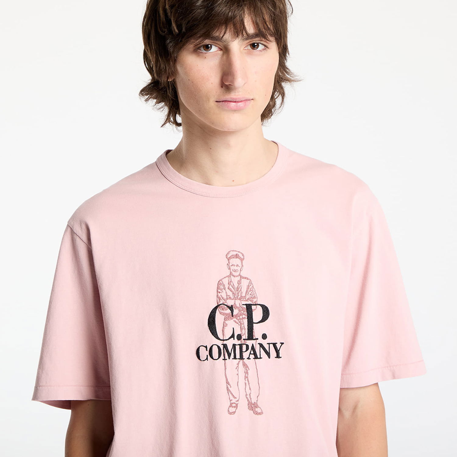T-shirt C.P. Company C.P. Company Logo T-Shirt Lyserød | 18CMTS288A006057O-520, 1
