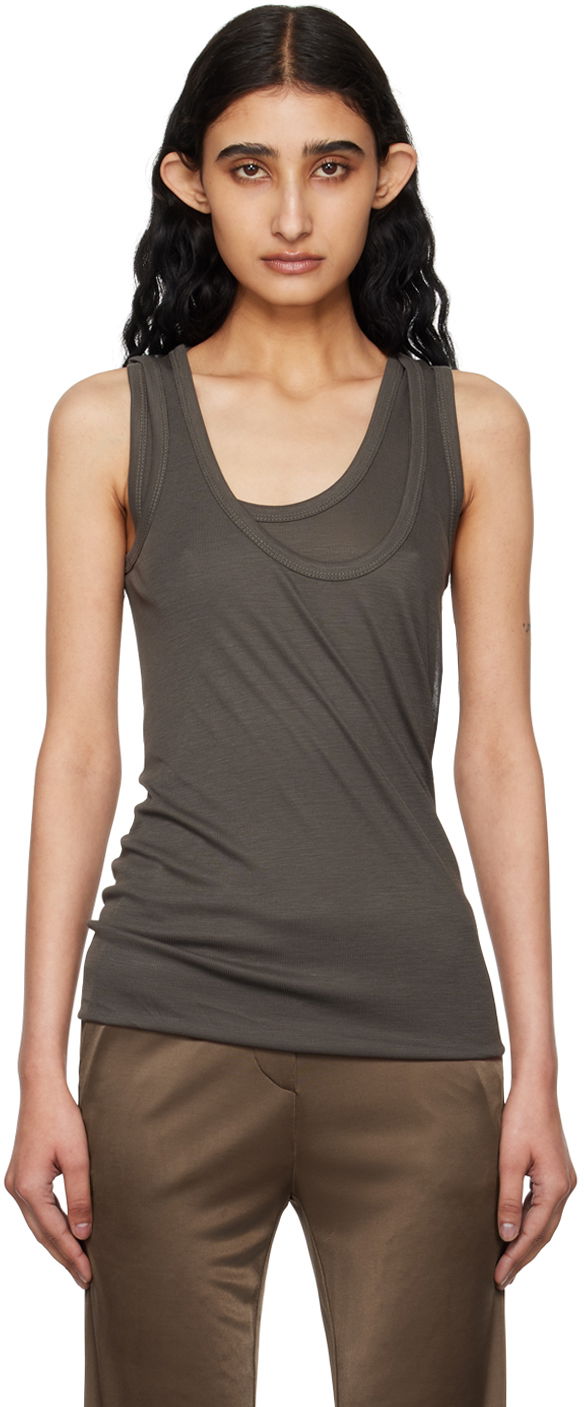 Tanktop Helmut Lang Convertible Tank Top Grå | O04HW508