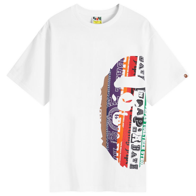 T-shirt BAPE A Bathing Ape Men's Fans Scarf Side Big Ape Head T-Shirt in White, Size Large | END. Clothing Hvid | 001TEK301043M-WHT