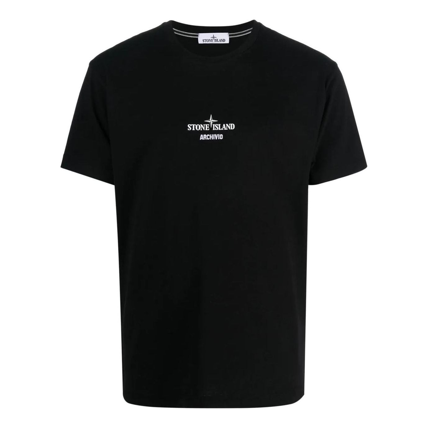 T-shirt Stone Island Project Logo-Print Cotton T-Shirt Sort | 78152NS91-V0029, 0