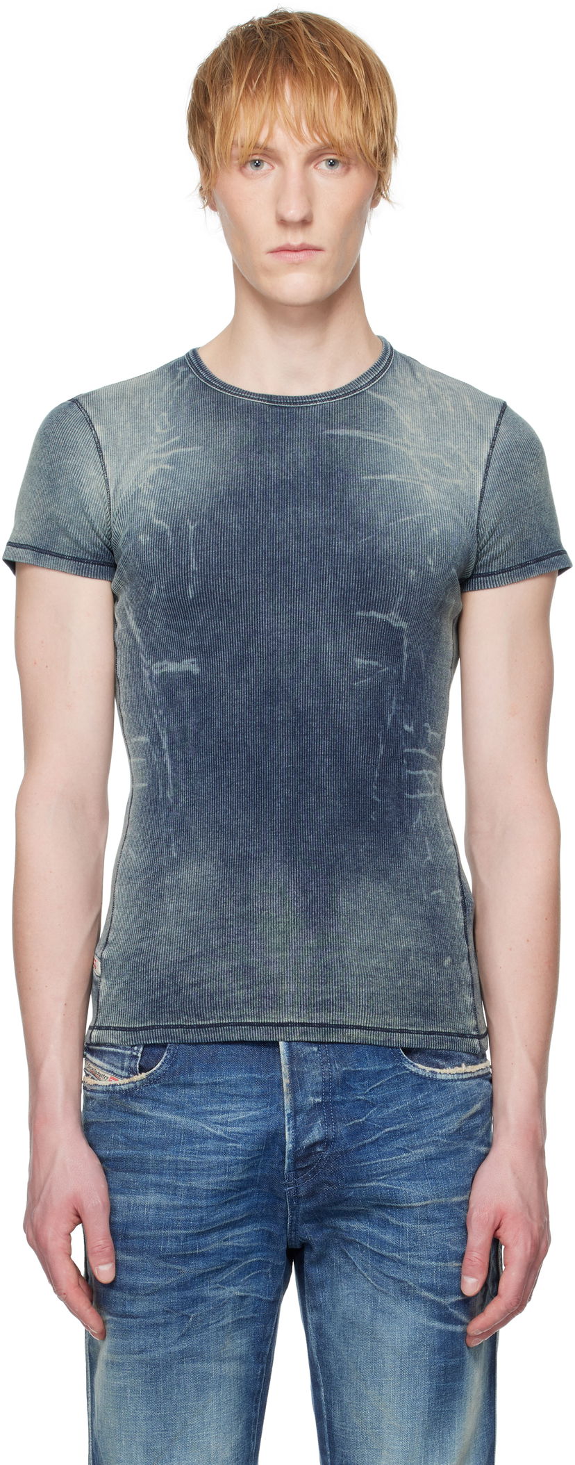T-shirt Diesel Diesel T-Hans Slim Fit T-Shirt Blå | A17994-0HJBE-01
