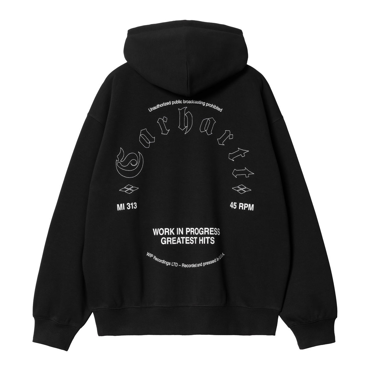 Sweatshirt Carhartt WIP Hooded Greatest Hits Sweatshirt Sort | I034416_9, 1