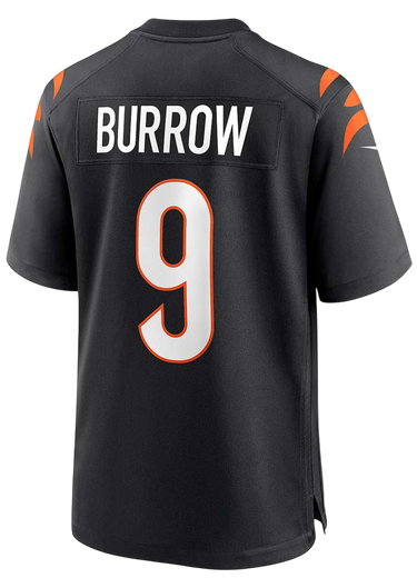 Jersey Nike NFL Cincinnati Bengals Joe Burrow Home Game Jersey Sort | 67NM-CAGH-9AF-2NM, 2