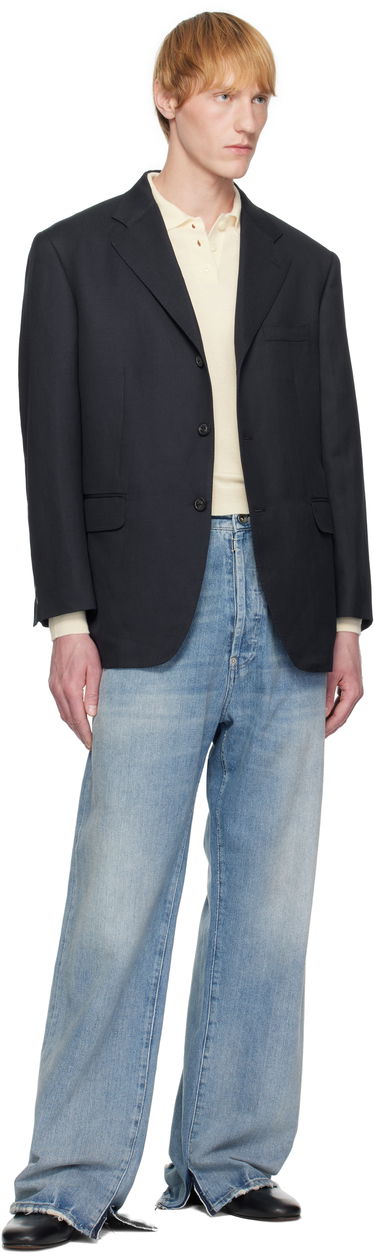 Jakke Maison Margiela Maison Margiela Work-In-Progress Blazer Mørkeblå | S50BN0537 M35287, 3