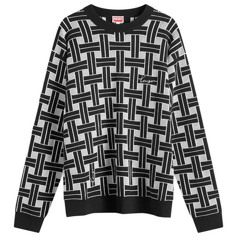 Sweatshirt KENZO Men's Weave Knit Crew in Black, Size Small | END. Clothing Sort | FE65PU4793CA-99J