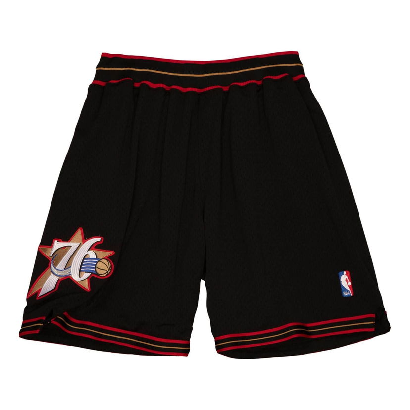 Shorts Mitchell & Ness Mitchell & Ness Philadelphia 76ers 1997-98 NBA Authentic Road Shorts Sort | ASHRGS18129-P76BLCK97