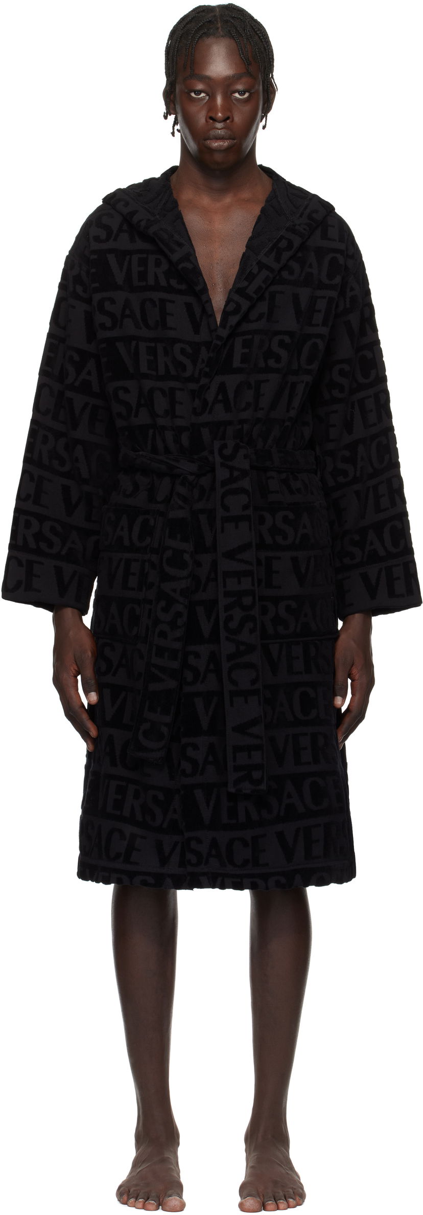 Pyjamas Versace Versace 'Versace' Allover Bathrobe Sort | 1010660_1A07545