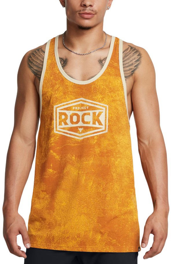 Tanktop Under Armour Project Rock Racer Tank Top Orange | 1386915-711