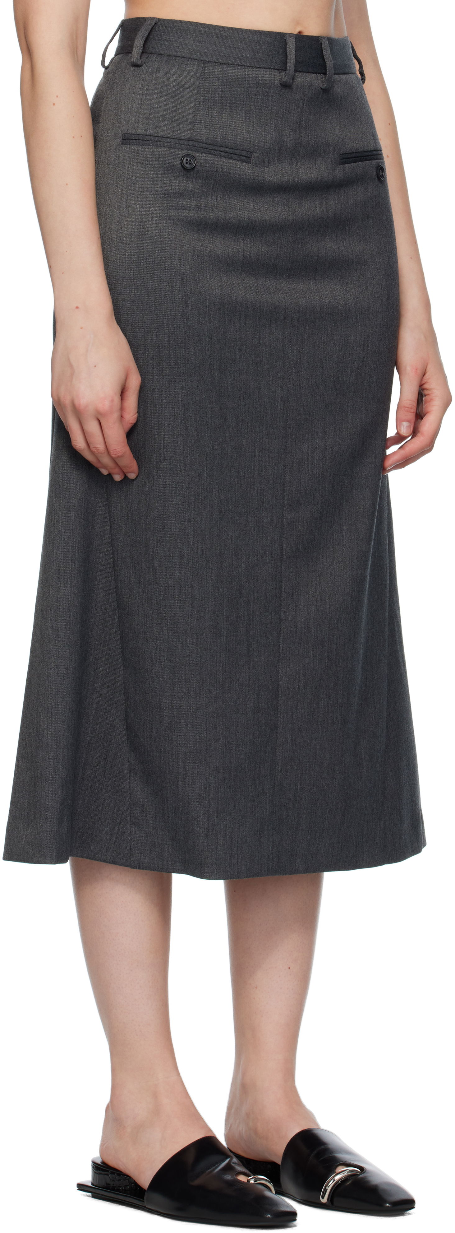 Nederdel Maison Margiela MM6 Maison Margiela Tailored Midi Skirt Grå | S52MI0021 S47848, 1