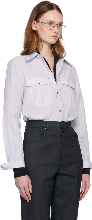 Skjorte LEMAIRE LEMAIRE Chest-Pocket Fitted Shirt Lilla | SH1187 LF1399, 1
