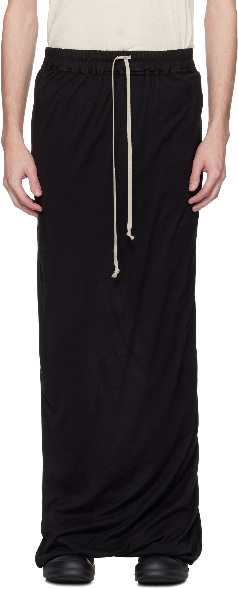 Nederdel Rick Owens Rick Owens DRKSHDW Hollywood Pull On Long Skirt Sort | DU01E3385 BHDB