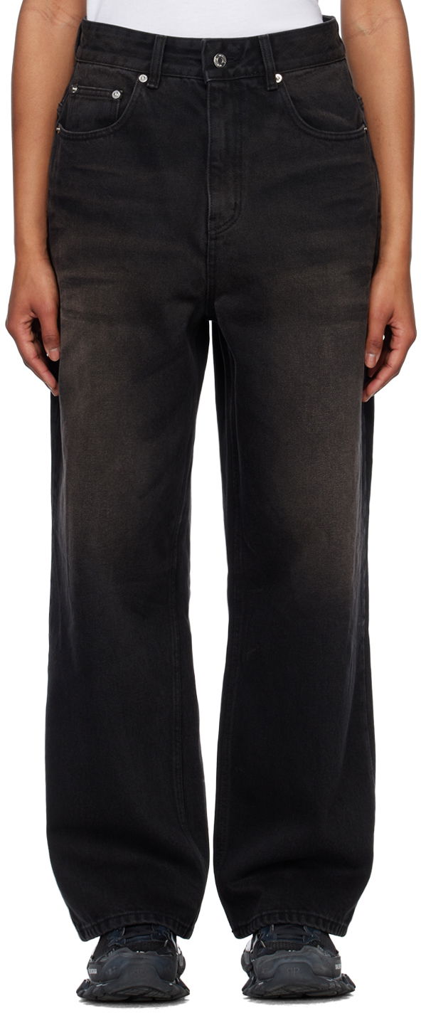 Jeans We11done We11done Wide-Leg Jeans Sort | WD-DP1-23-357-W-BK
