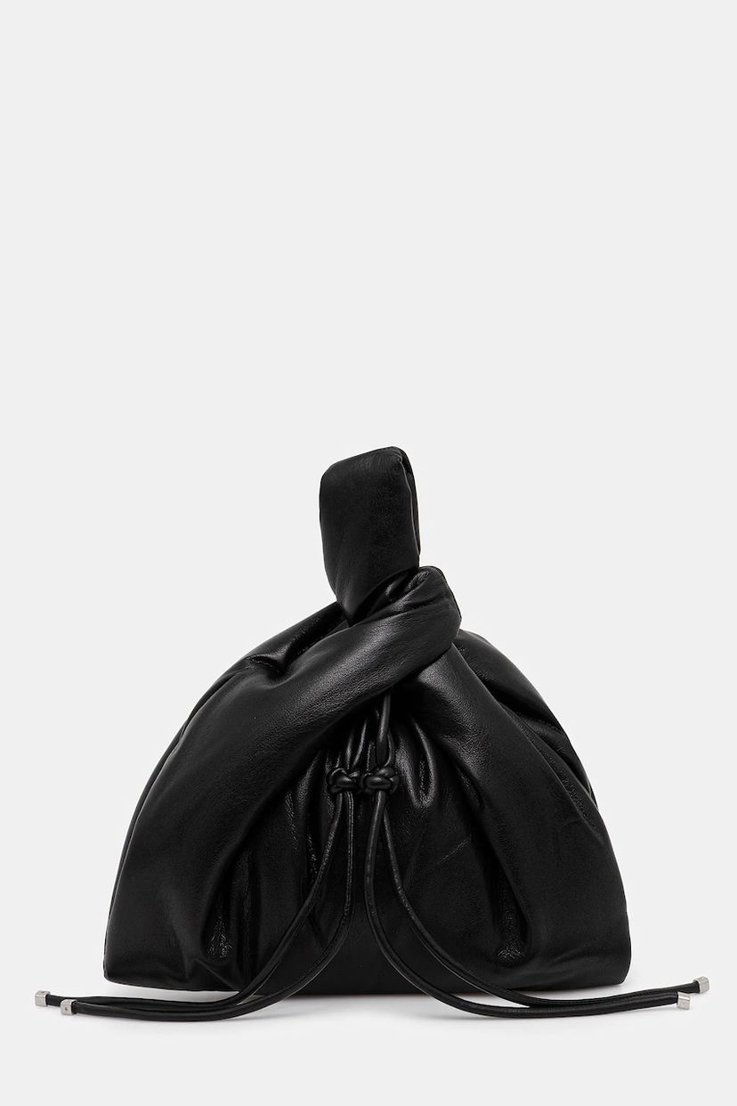 Håndtaske Nanushka Nanushka Jen Drawstring Leather Bag Sort | NW25SSBG04899