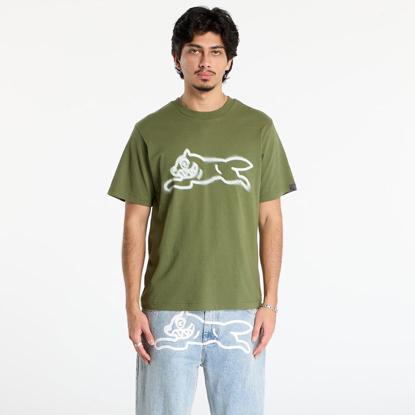 T-shirt BILLIONAIRE BOYS CLUB Icecream Spray Paint Running Dog T-Shirt Grøn | IC25440 Green