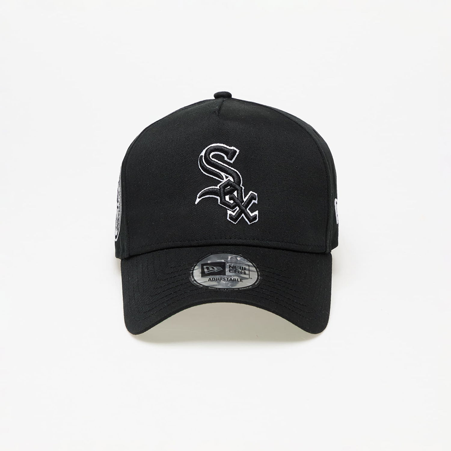 Kasket New Era Chicago White Sox World Series Patch 9FORTY E-Frame Adjustable Cap Sort | 60422501, 0