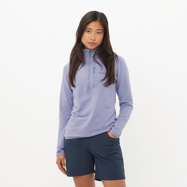 Sweater Salomon Lightweight Quarter-Zip Fleece Lilla | LC2445000