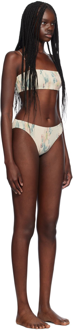Badetøj TOTEME TOTEME Smocked Mid-Rise Bikini Flerfarvet | 243-WSW1079FB0249/2WRW3263FB0249, 1