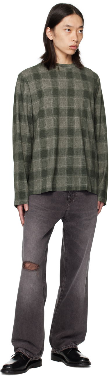 T-shirt OUR LEGACY Our Legacy Box Check Long Sleeve T-Shirt Grøn | M4256BO, 3