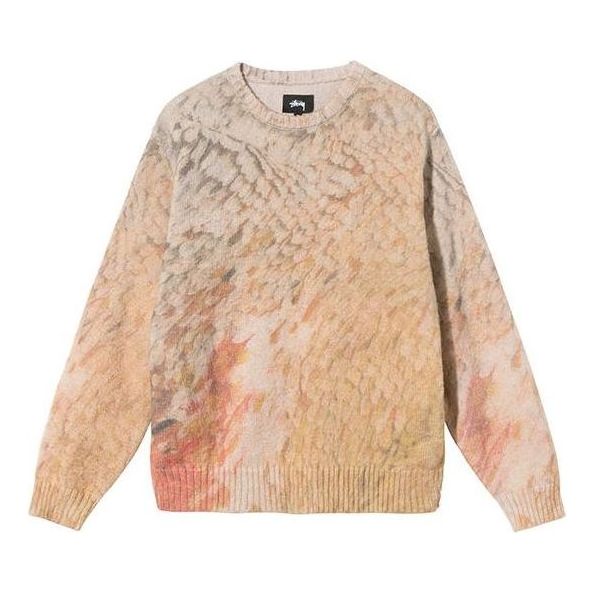 Sweater Stüssy Stussy Wings Print Knit Sweater Beige | 117098, 0