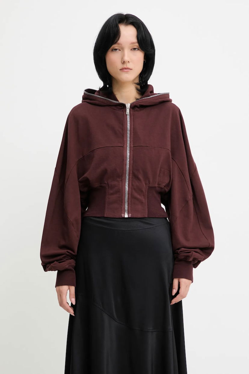 Sweatshirt Rick Owens Rick Owens DRKSHDW Collage Gimp Hoodie Bourgogne | DS02E7233.RIG